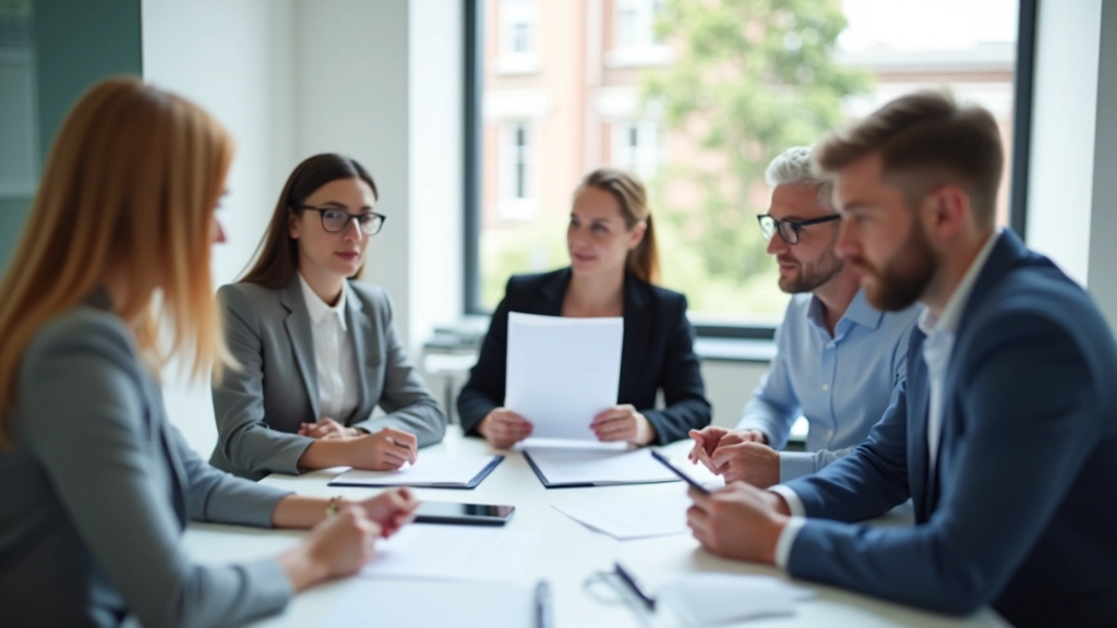 Finanzberater-Team bei der Zusammenarbeit in einem modernen Büro